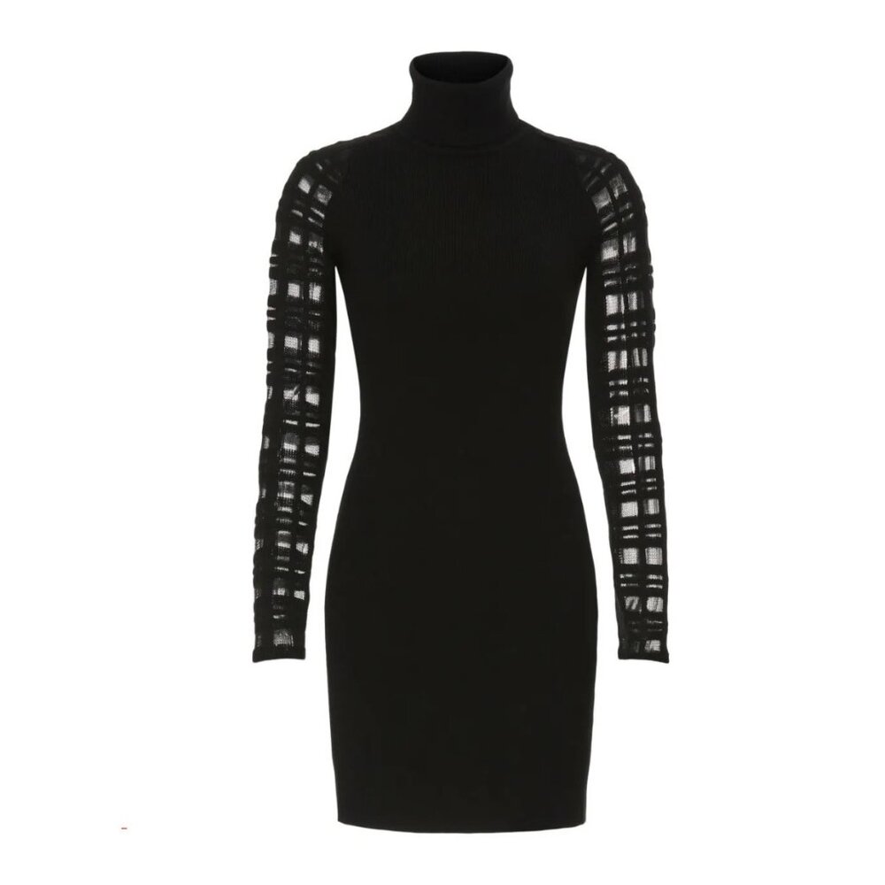 ❌ SOLD ❌  ESTEBAN CORTAZAR - Turtleneck Dress - Black Knit